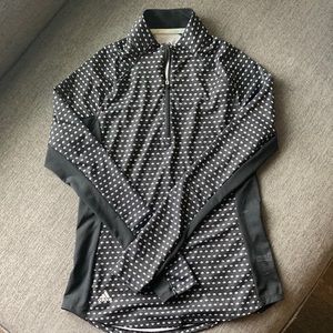 NWOT adidas Women’s Aeroready golf black and white printed 1/4 zip
